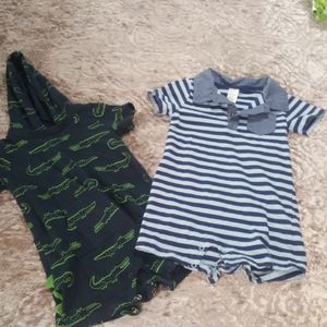 2 Carter's one piece outfits
